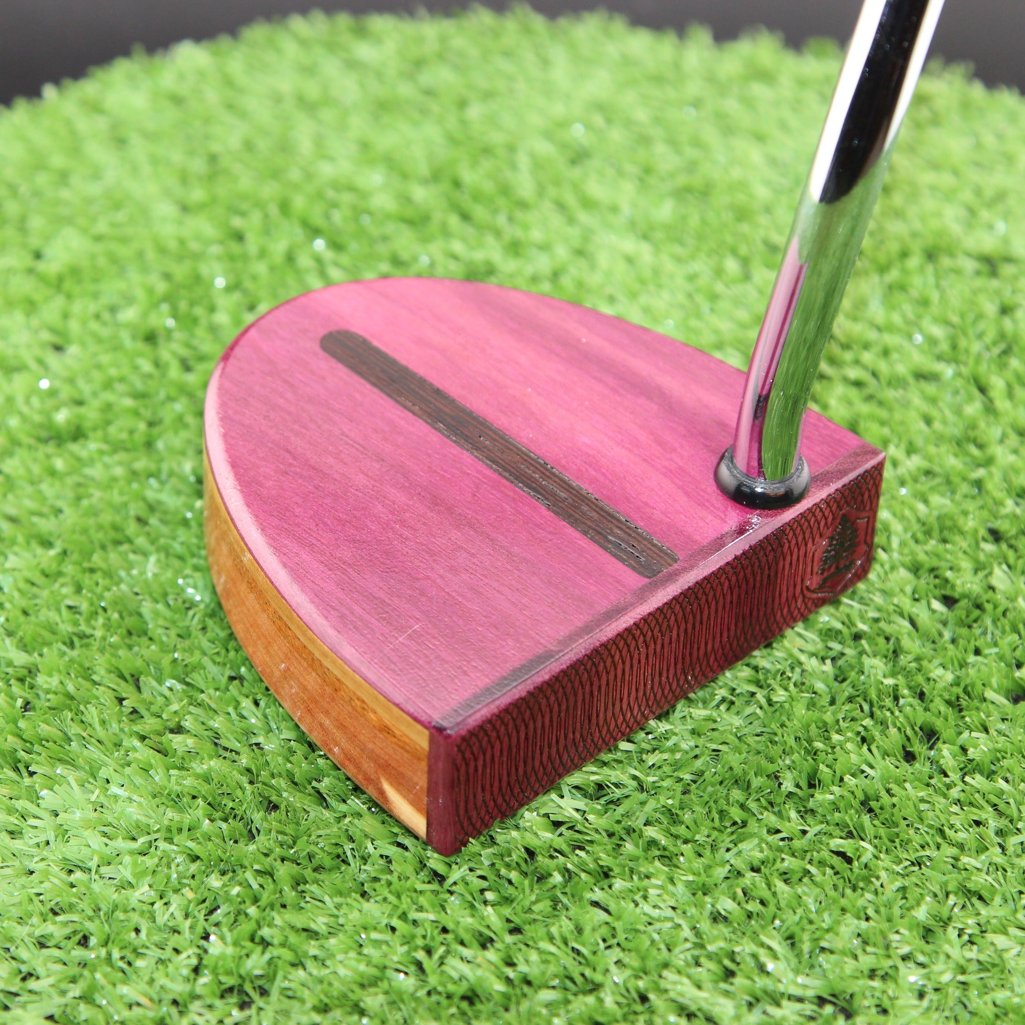 Purpleheart with Cedar and others Woodford putter TimberTouch Putterworks