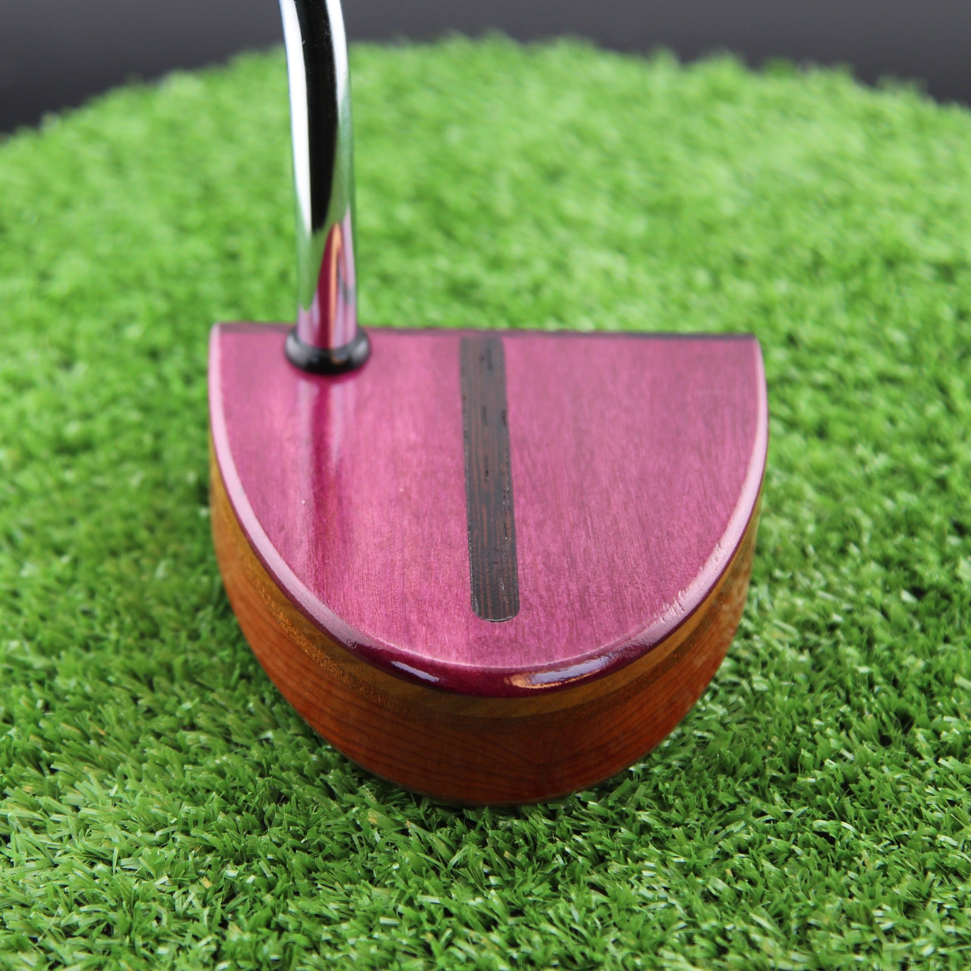 Purpleheart with Cedar and others Woodford putter TimberTouch Putterworks