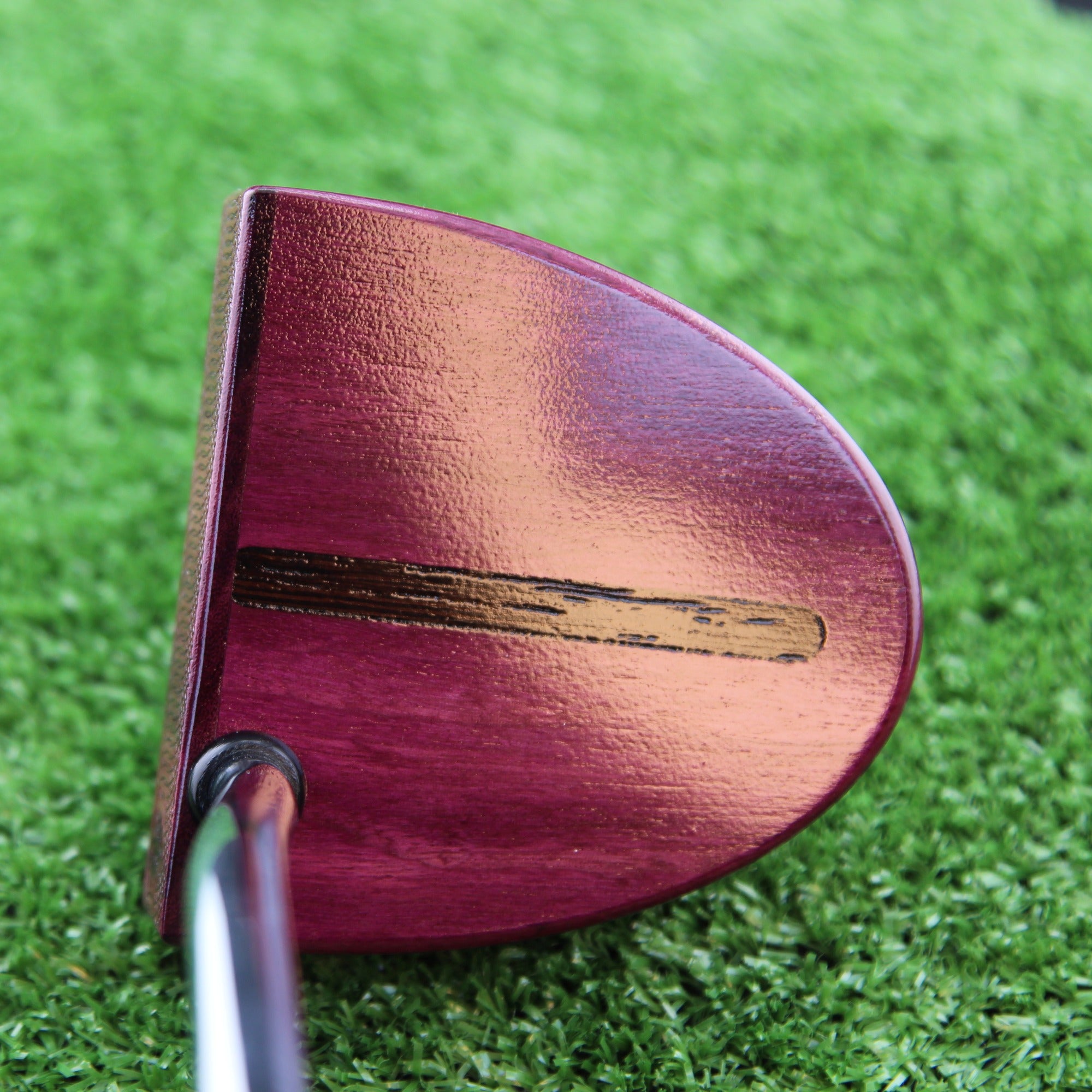 Purpleheart with Cedar and others Woodford putter TimberTouch Putterworks