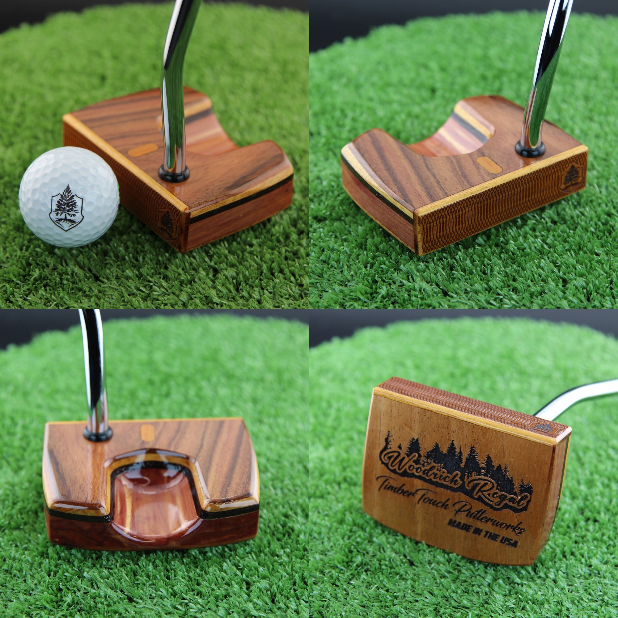 Beautiful Rosewood Canarywood and Cedar wood putter