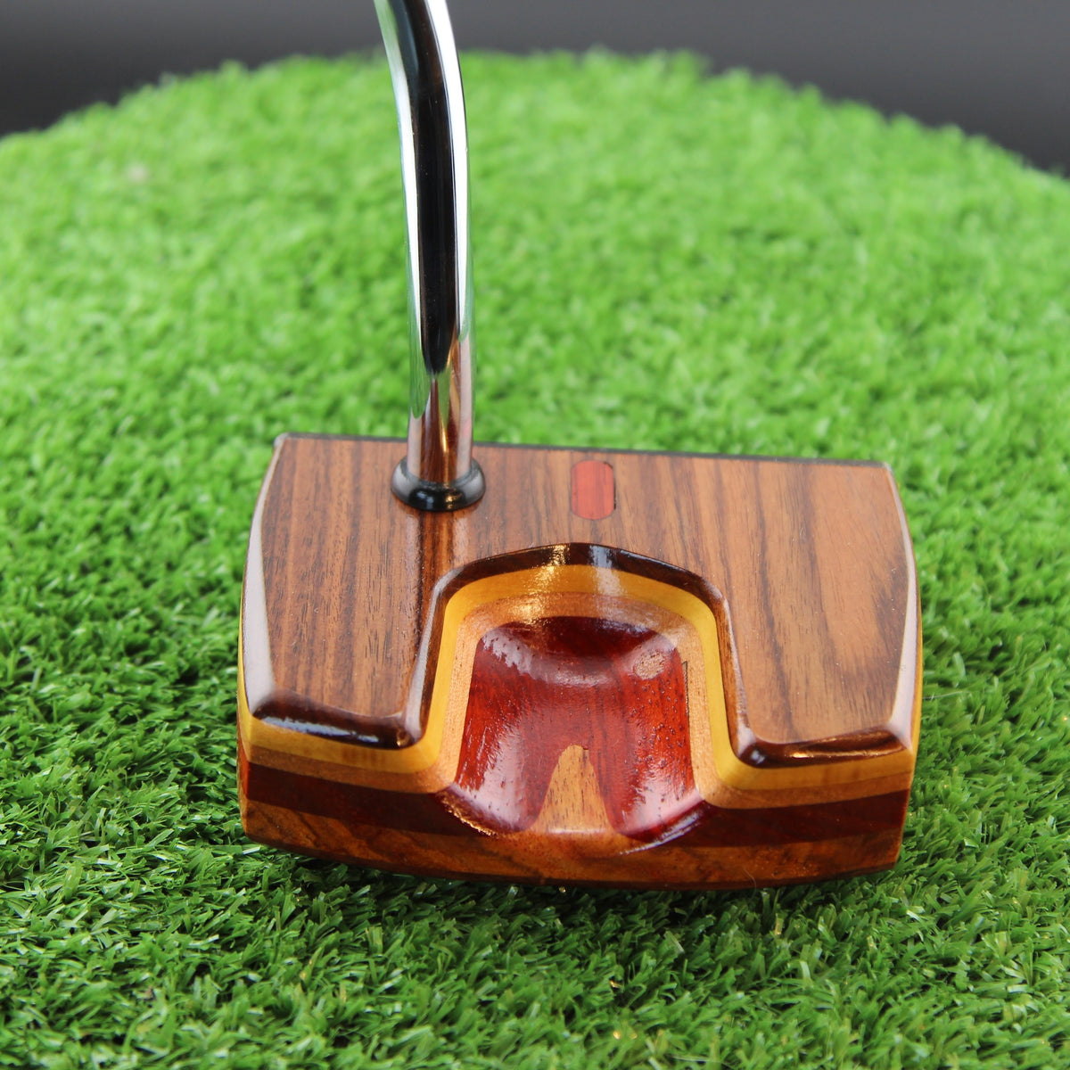 Rosewood and Padauk Brass Face Woodrich Regal Putter - Prototype
