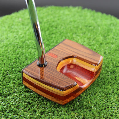 Rosewood and Padauk Brass Face Woodrich Regal Putter - Prototype