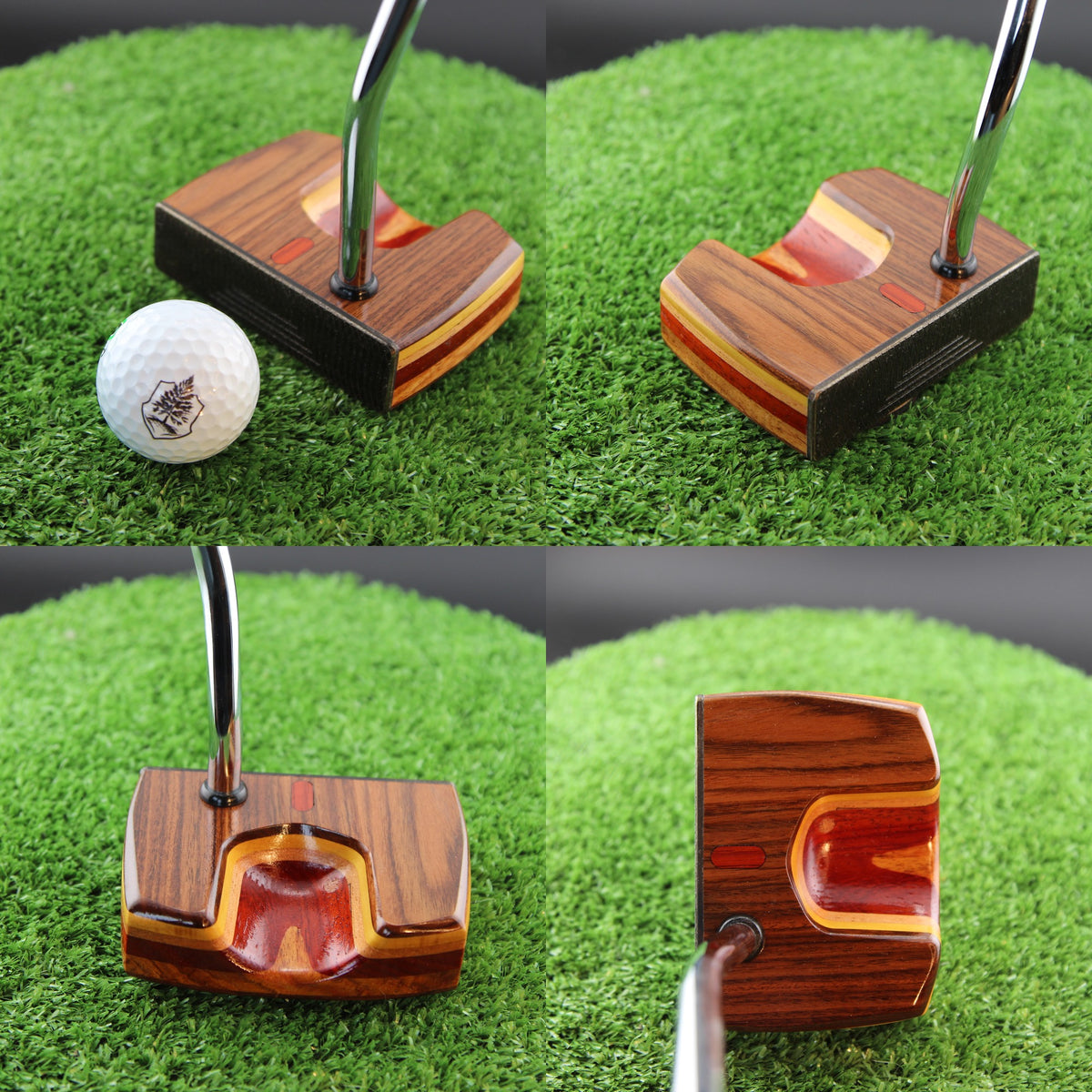 Rosewood and Padauk Brass Face Woodrich Regal Putter - Prototype