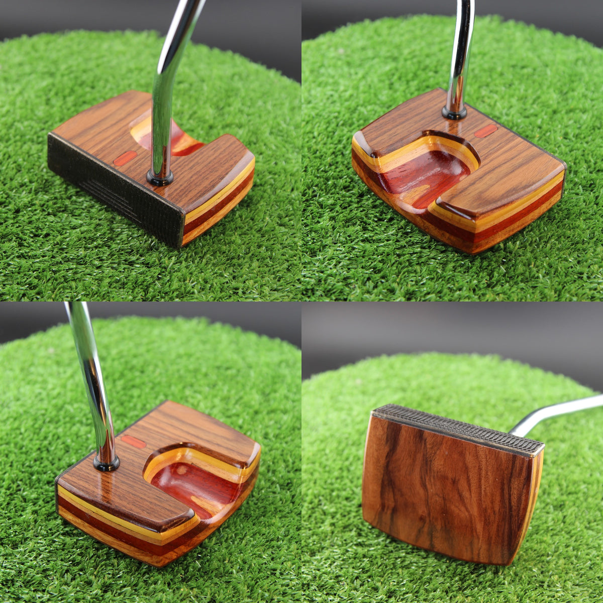 Rosewood and Padauk Brass Face Woodrich Regal Putter - Prototype