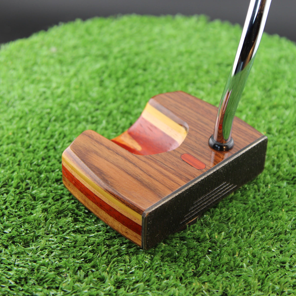 Rosewood and Padauk Brass Face Woodrich Regal Putter - Prototype