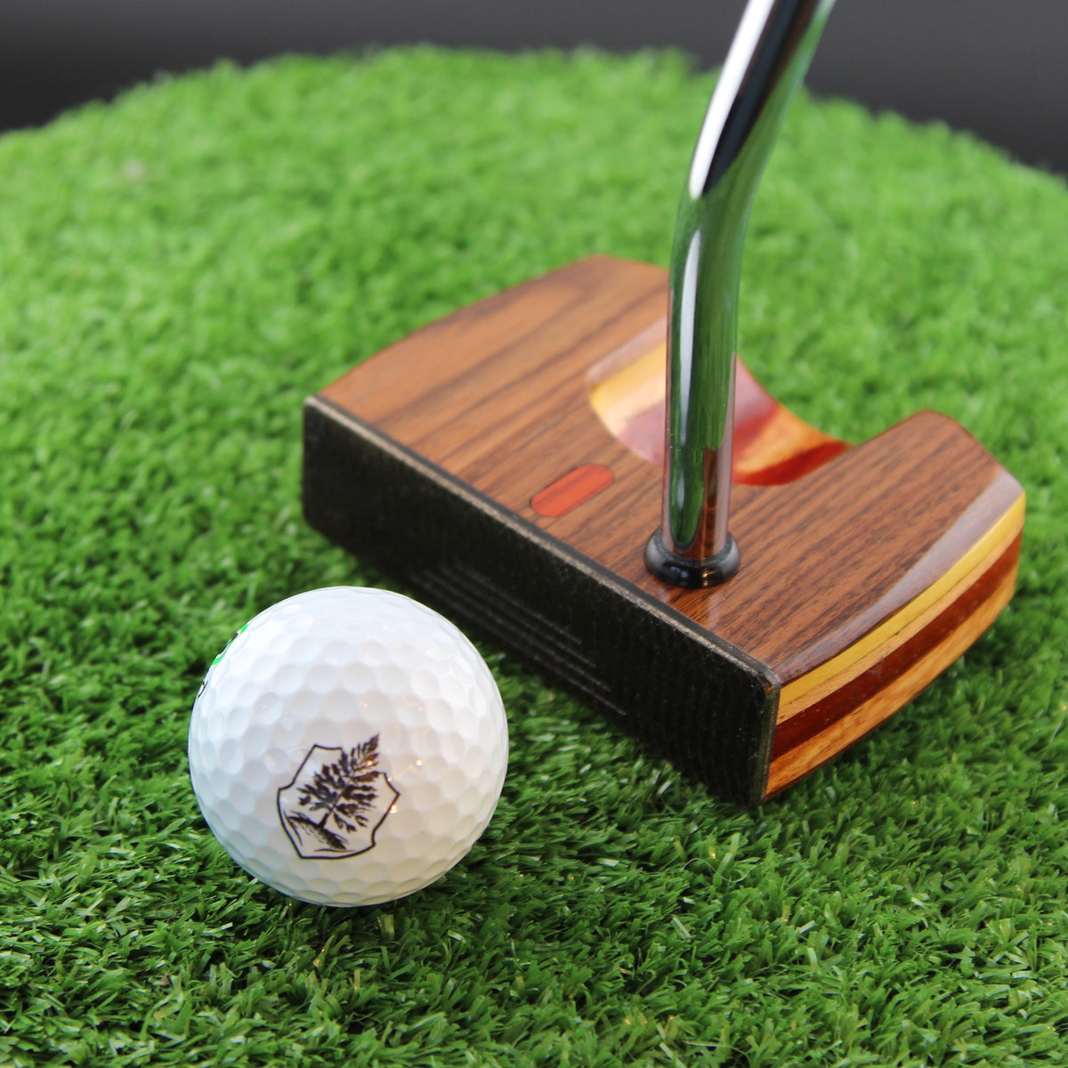 Rosewood and Padauk Brass Face Woodrich Regal Putter - Prototype
