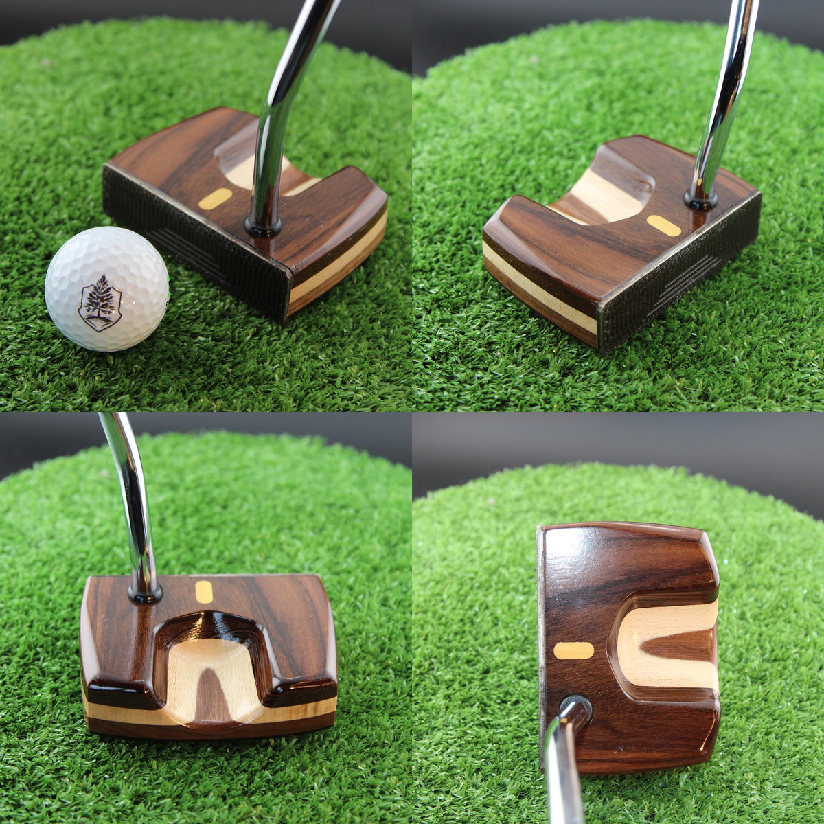 Rosewood and Walnut Aluminum Face Woodrich Regal Putter - Prototype