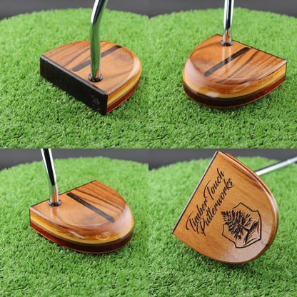 One of a Kind Fatty Style Roswood exotic wood with Tigerwood and Wenge inlay