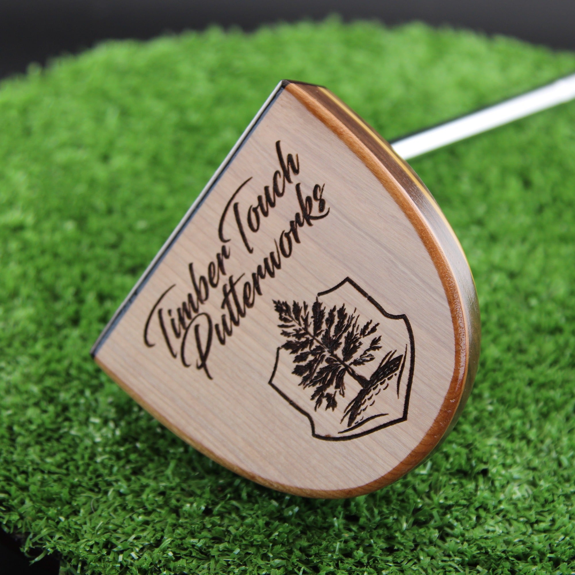 Rosewood exotic wood putter with Wenge wood inlay and walnut and layered body