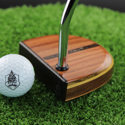 Rosewood exotic wood putter with Wenge wood inlay and walnut and layered body