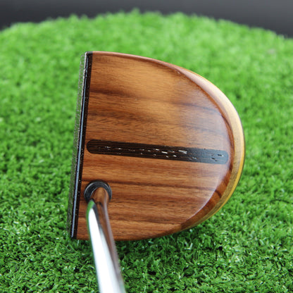 Rosewood exotic wood putter with Wenge wood inlay and walnut and layered body