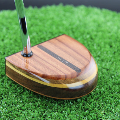 Rosewood exotic wood putter with Wenge wood inlay and walnut and layered body
