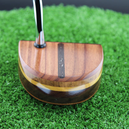 Rosewood exotic wood putter with Wenge wood inlay and walnut and layered body