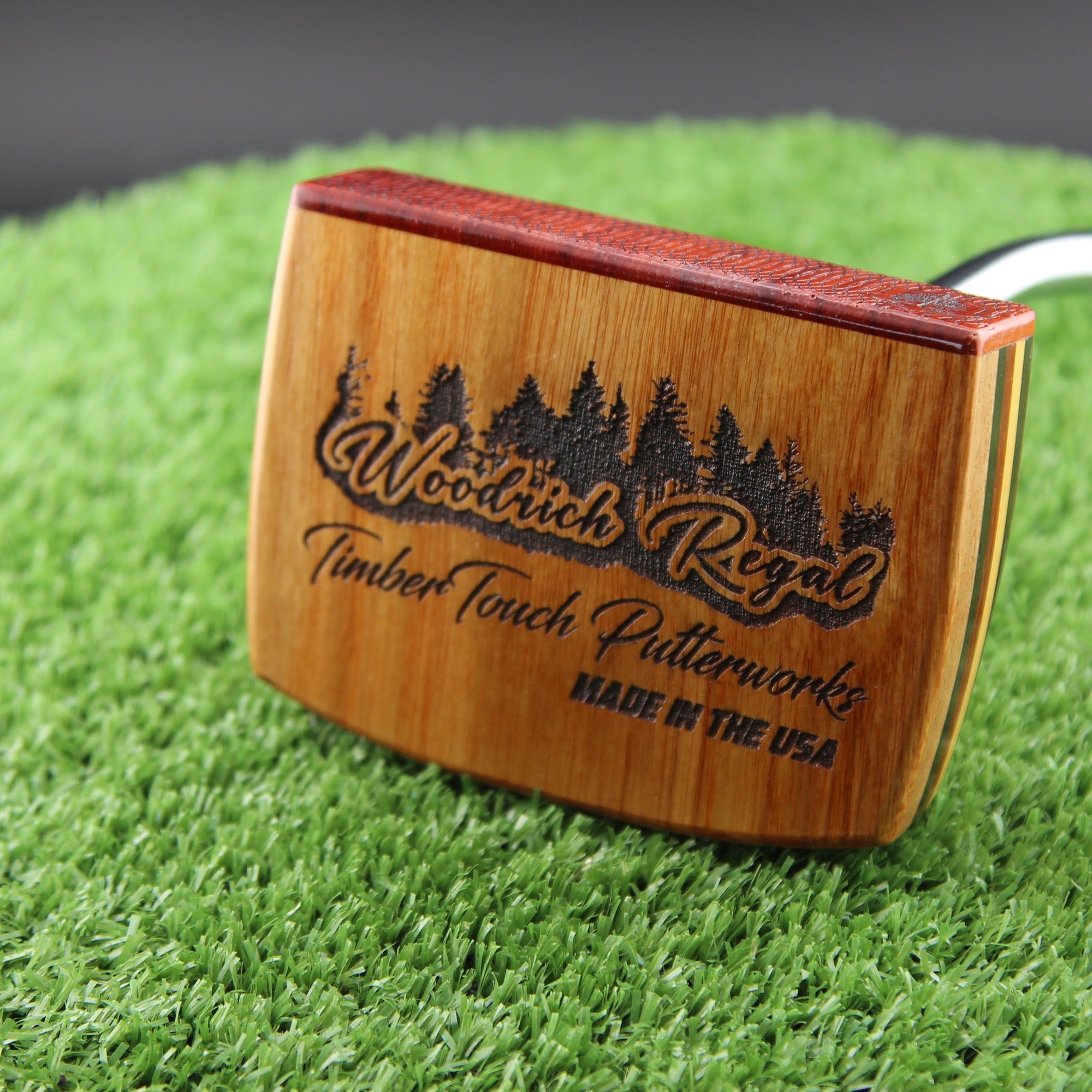 One of a Kind Walnut and many layered Exotic Woodrich Regal putter
