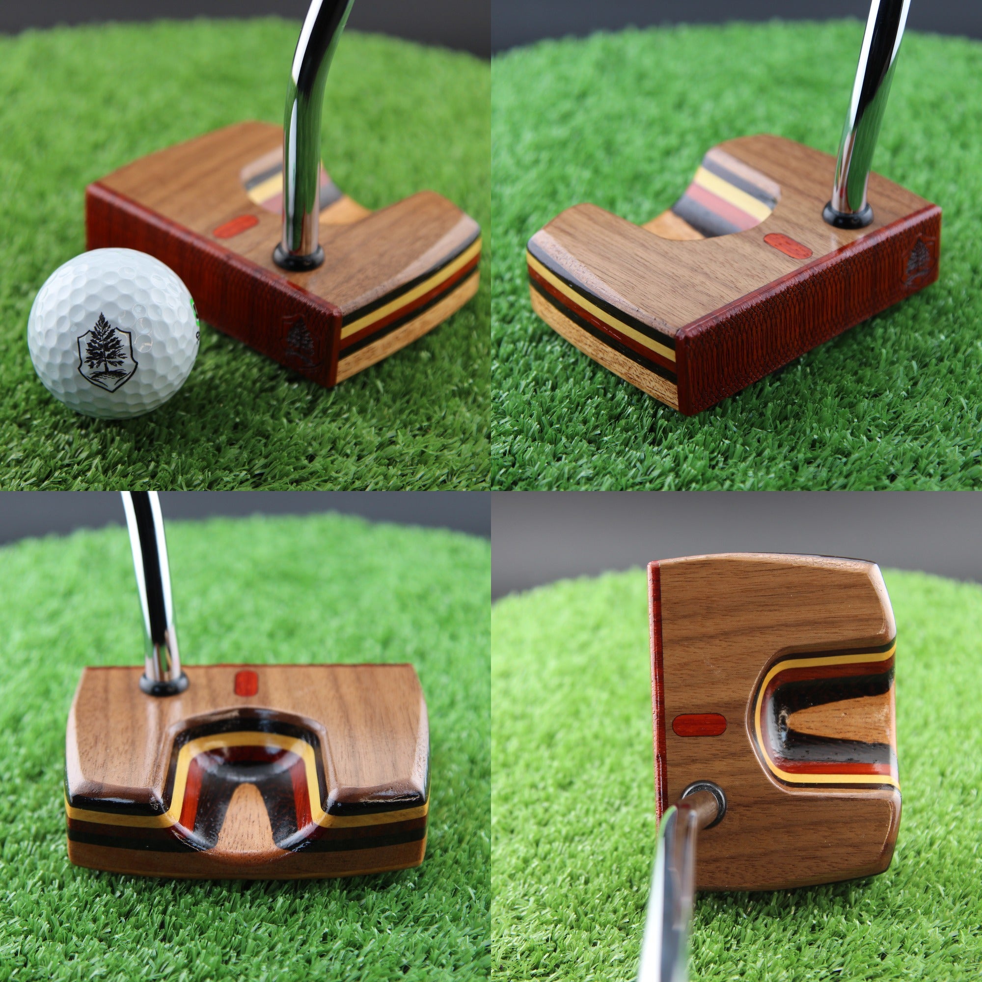 One of a Kind Walnut and many layered Exotic Woodrich Regal putter