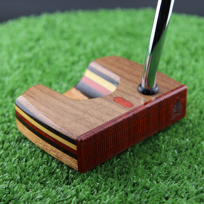 One of a Kind Walnut and many layered Exotic Woodrich Regal putter