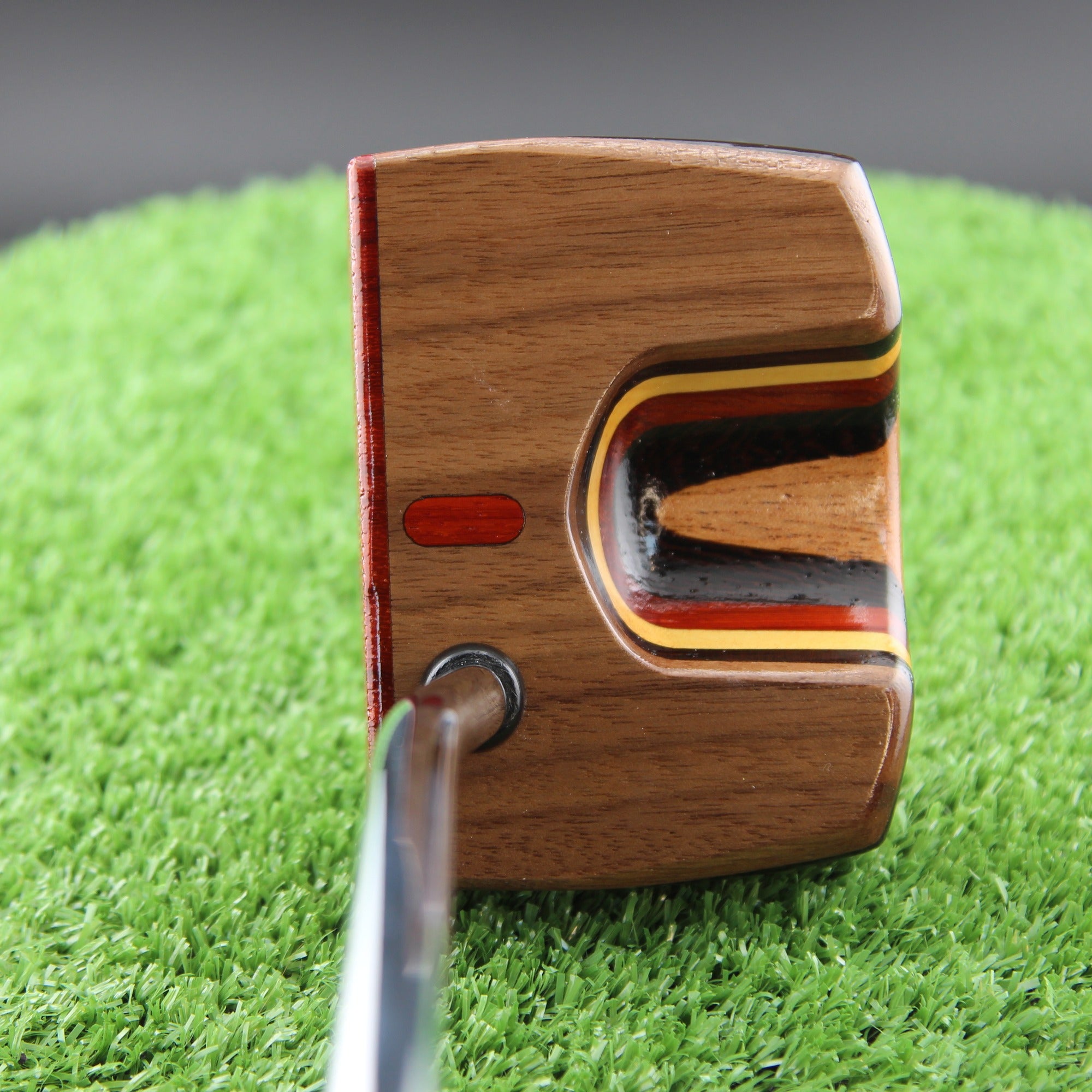 One of a Kind Walnut and many layered Exotic Woodrich Regal putter