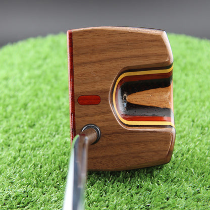 One of a Kind Walnut and many layered Exotic Woodrich Regal putter