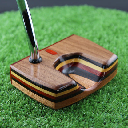One of a Kind Walnut and many layered Exotic Woodrich Regal putter
