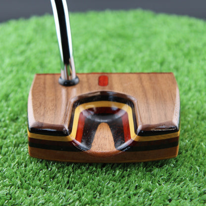 One of a Kind Walnut and many layered Exotic Woodrich Regal putter