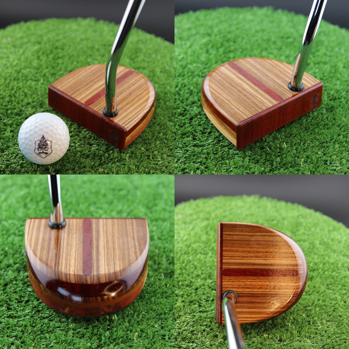 One of a Kind Zebrawood and Padauk Zero Torque Center Shaft FATTY Putter