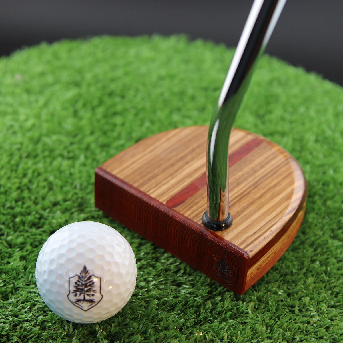 One of a Kind Zebrawood and Padauk Zero Torque Center Shaft FATTY Putter