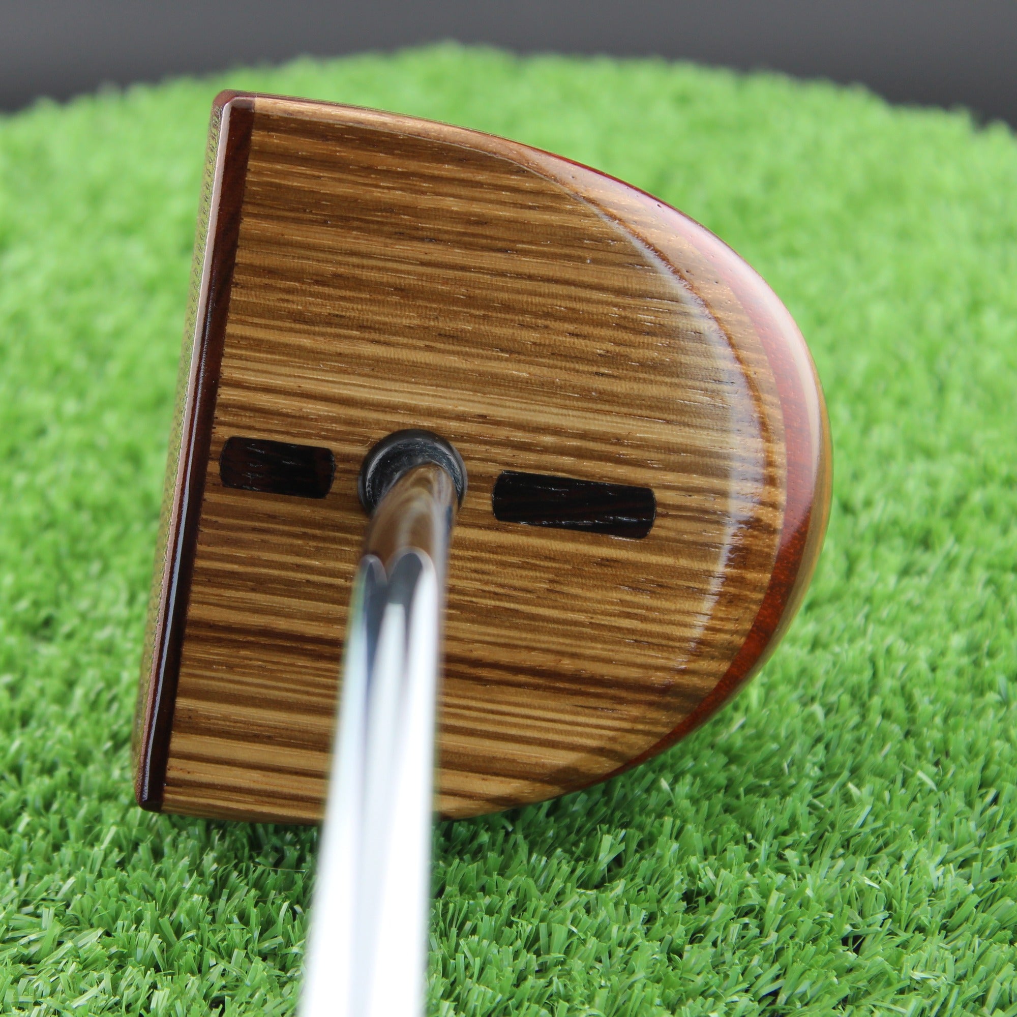 One of a Kind Fatty 8 layer Exotic wood putter Zebrawood Rosewood and more
