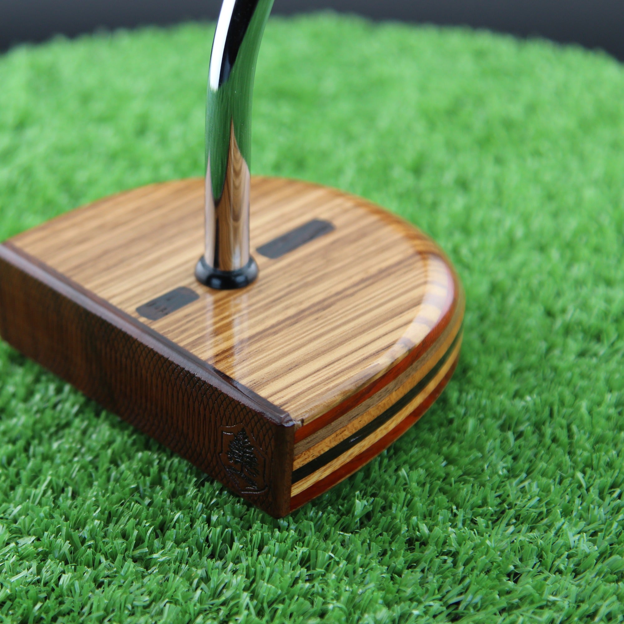One of a Kind Fatty 8 layer Exotic wood putter Zebrawood Rosewood and more