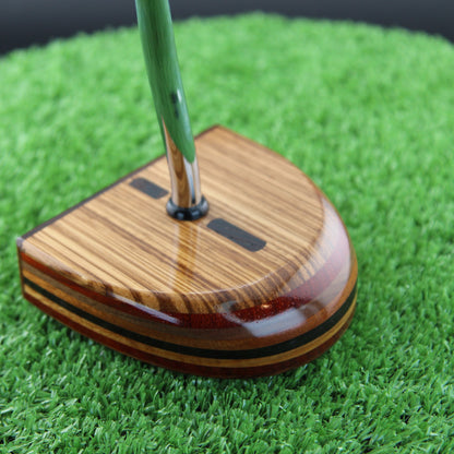 One of a Kind Fatty 8 layer Exotic wood putter Zebrawood Rosewood and more