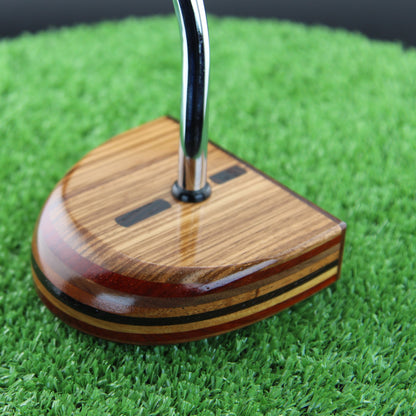 One of a Kind Fatty 8 layer Exotic wood putter Zebrawood Rosewood and more