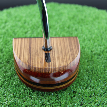 One of a Kind Fatty 8 layer Exotic wood putter Zebrawood Rosewood and more
