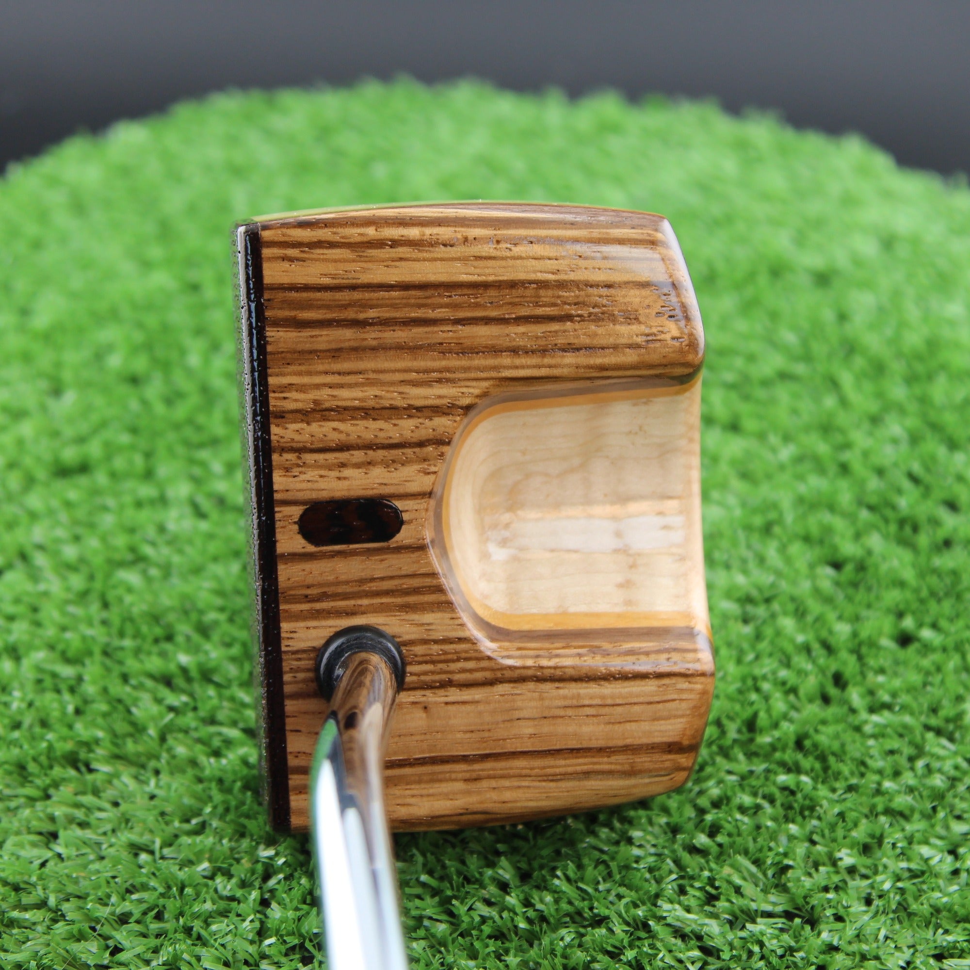 One of a Kind Zebrawood Wenge and Curly Maple exotic wood putter