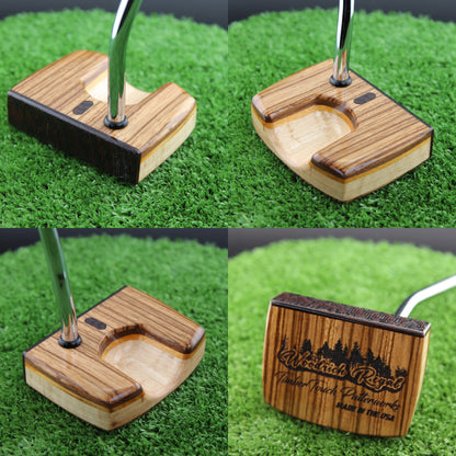 One of a Kind Zebrawood Wenge and Curly Maple exotic wood putter