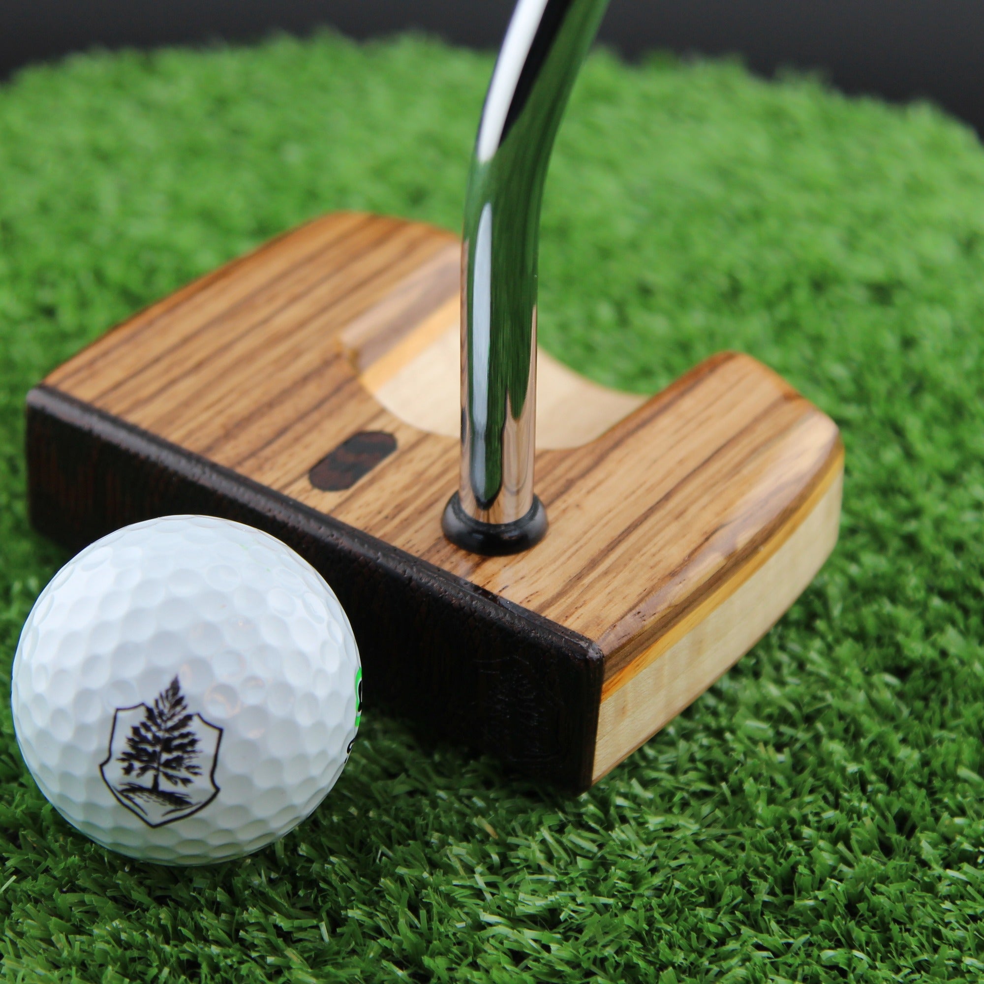 One of a Kind Zebrawood Wenge and Curly Maple exotic wood putter