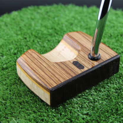 One of a Kind Zebrawood Wenge and Curly Maple exotic wood putter