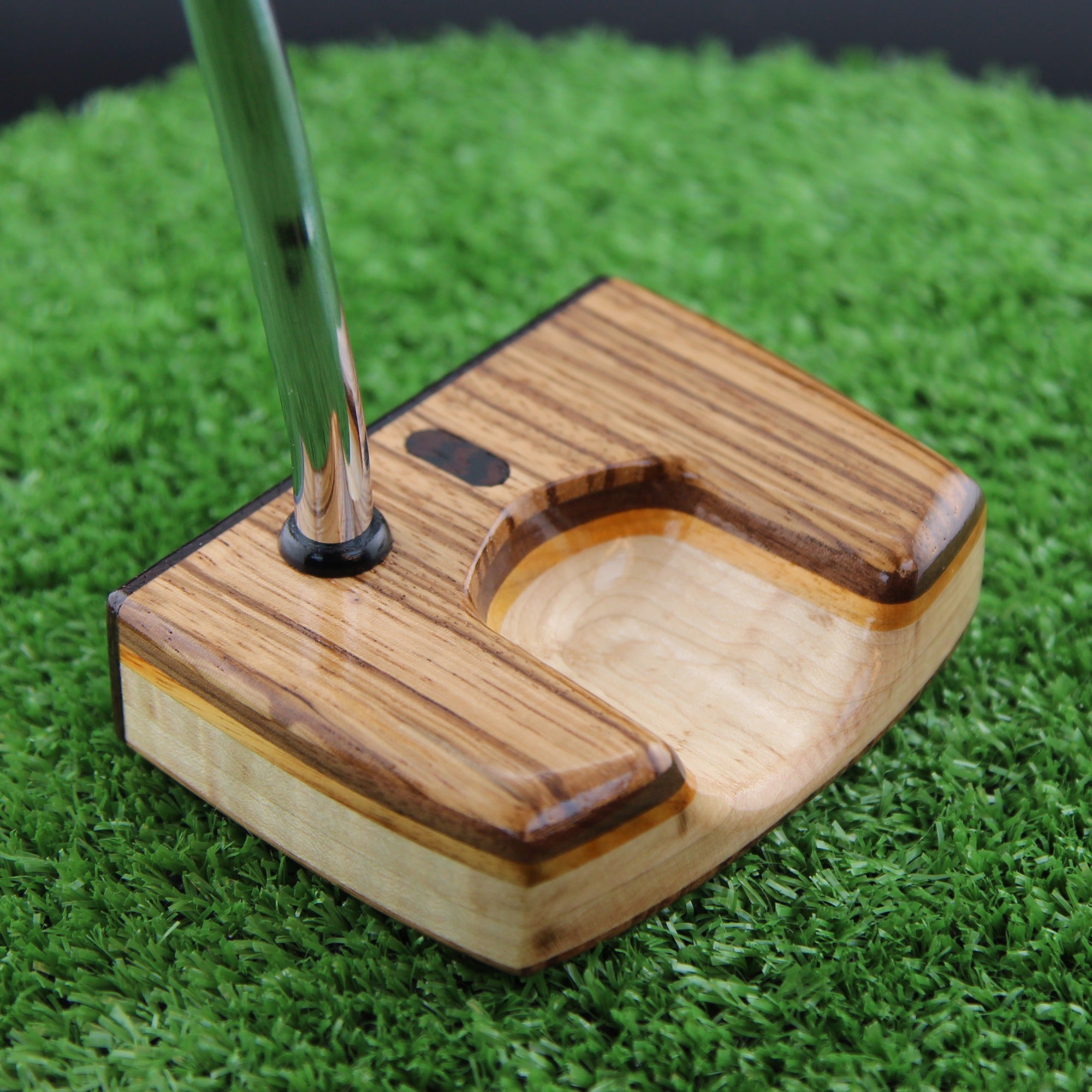 One of a Kind Zebrawood Wenge and Curly Maple exotic wood putter