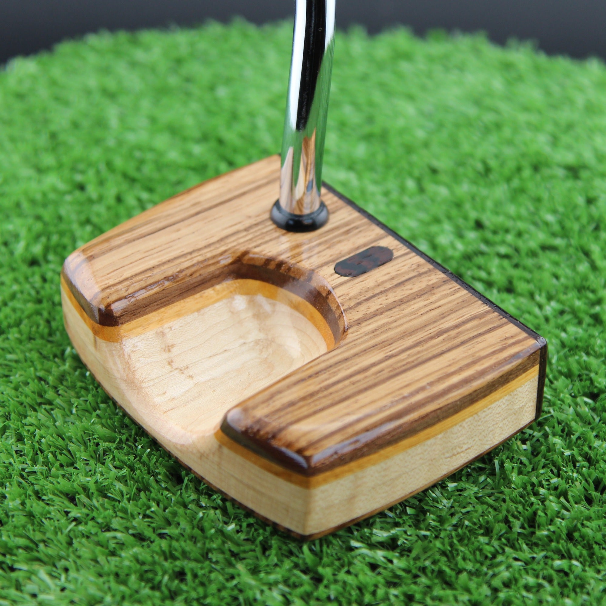 One of a Kind Zebrawood Wenge and Curly Maple exotic wood putter