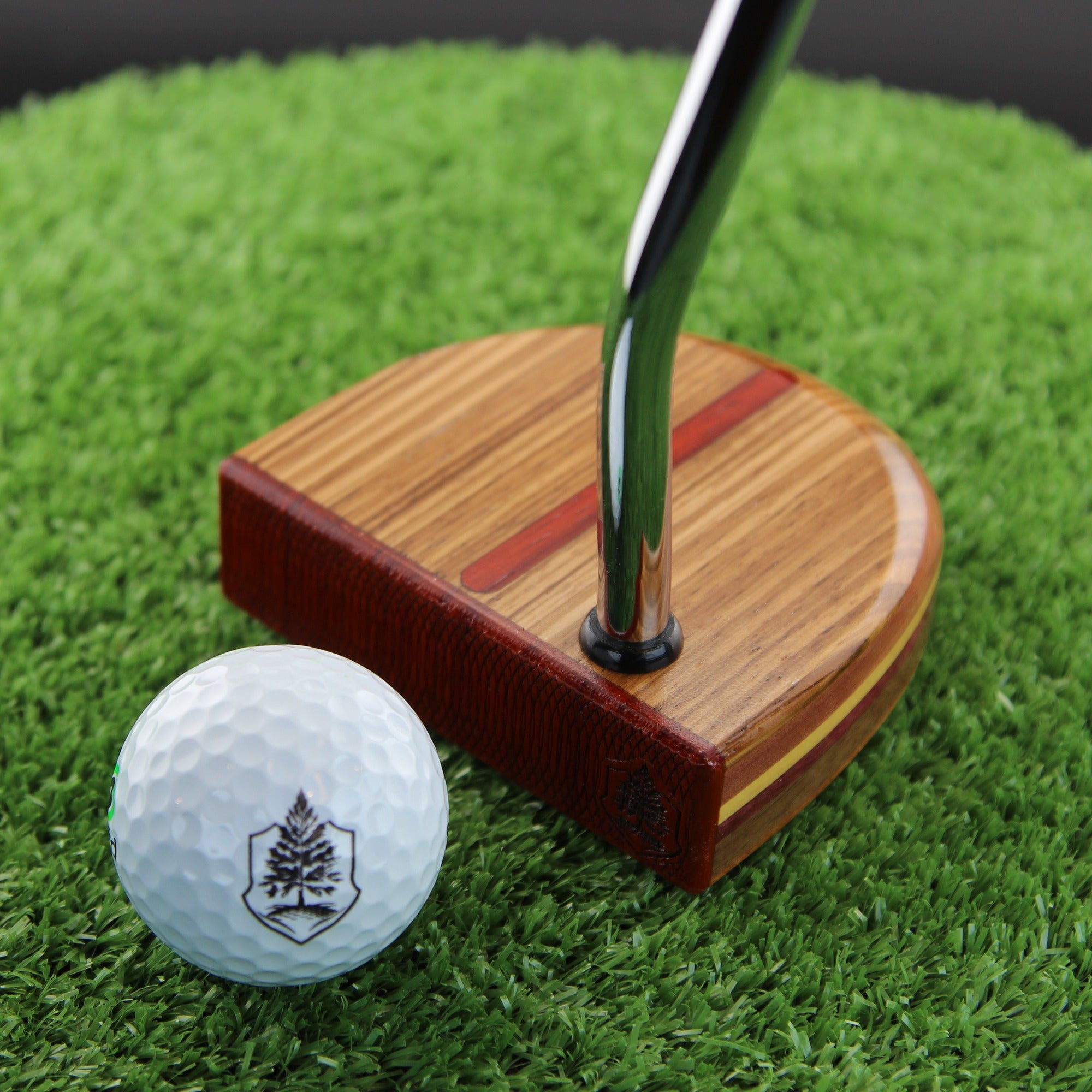 Savanna exotic African wood putter Zebrawood and Tigerwood putter