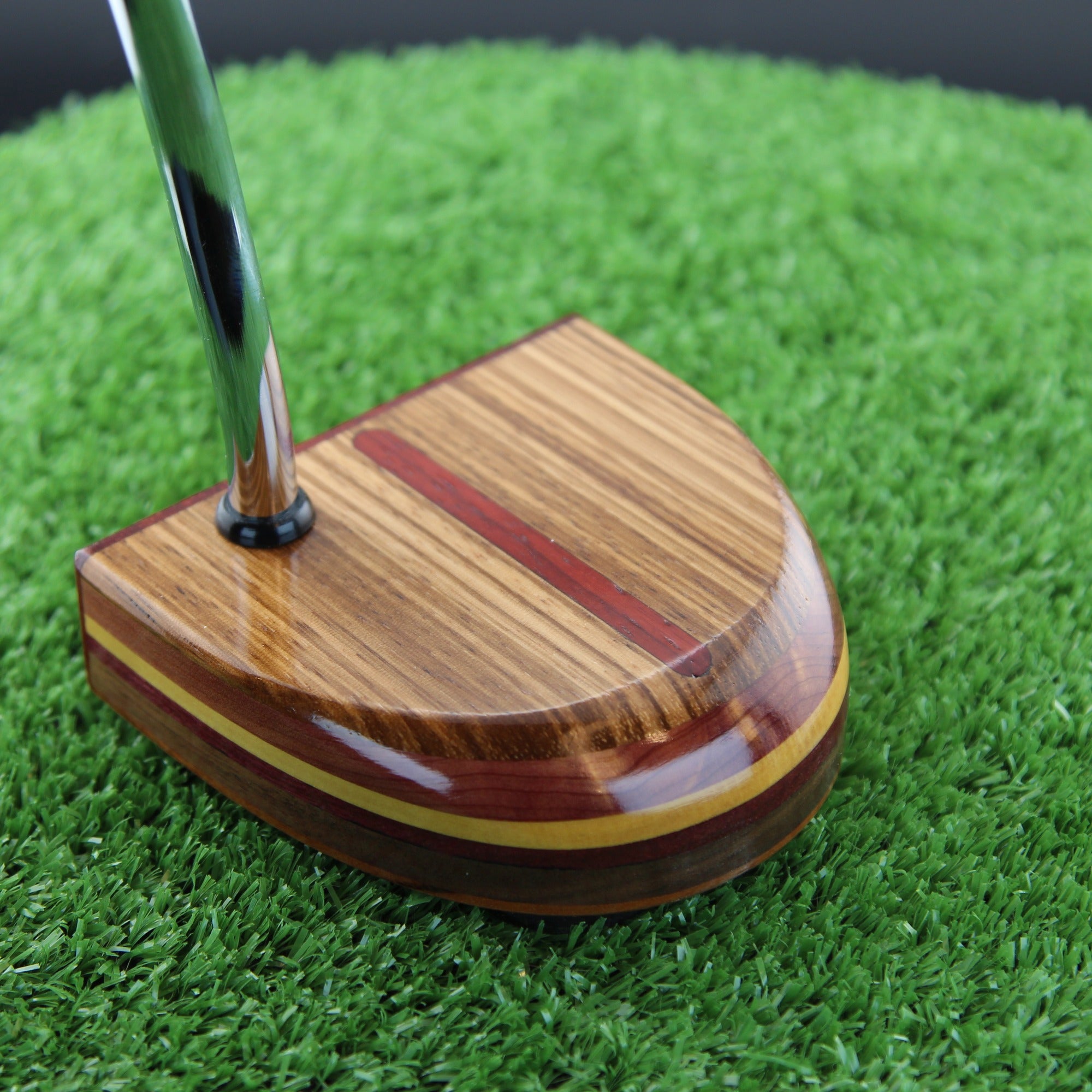 Savanna exotic African wood putter Zebrawood and Tigerwood putter