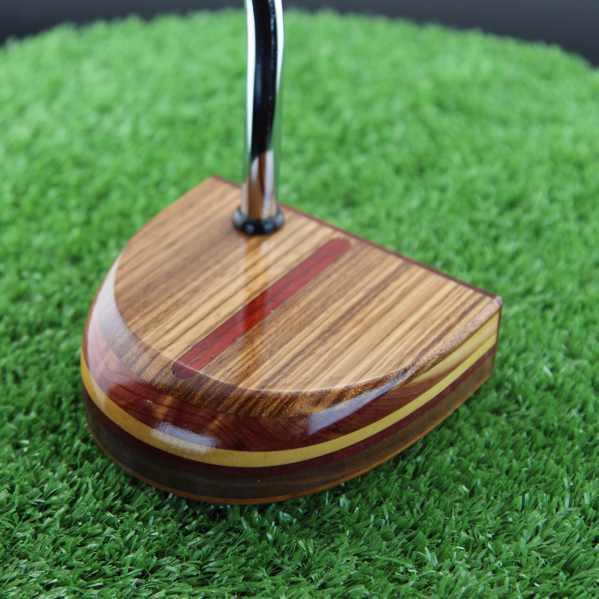 Savanna exotic African wood putter Zebrawood and Tigerwood putter