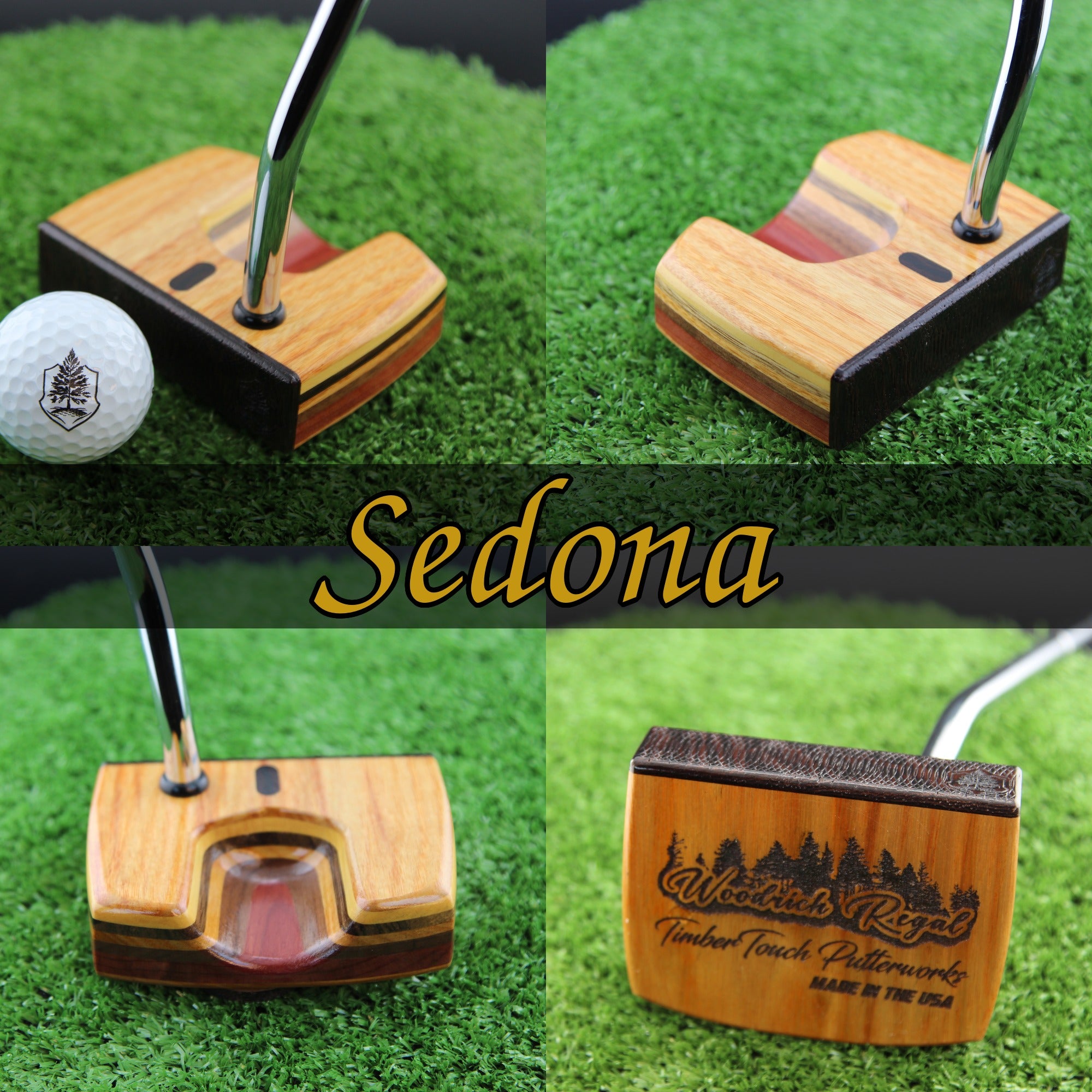 Sedona style Canarywood exotic wood Woodrich Regal Putter
