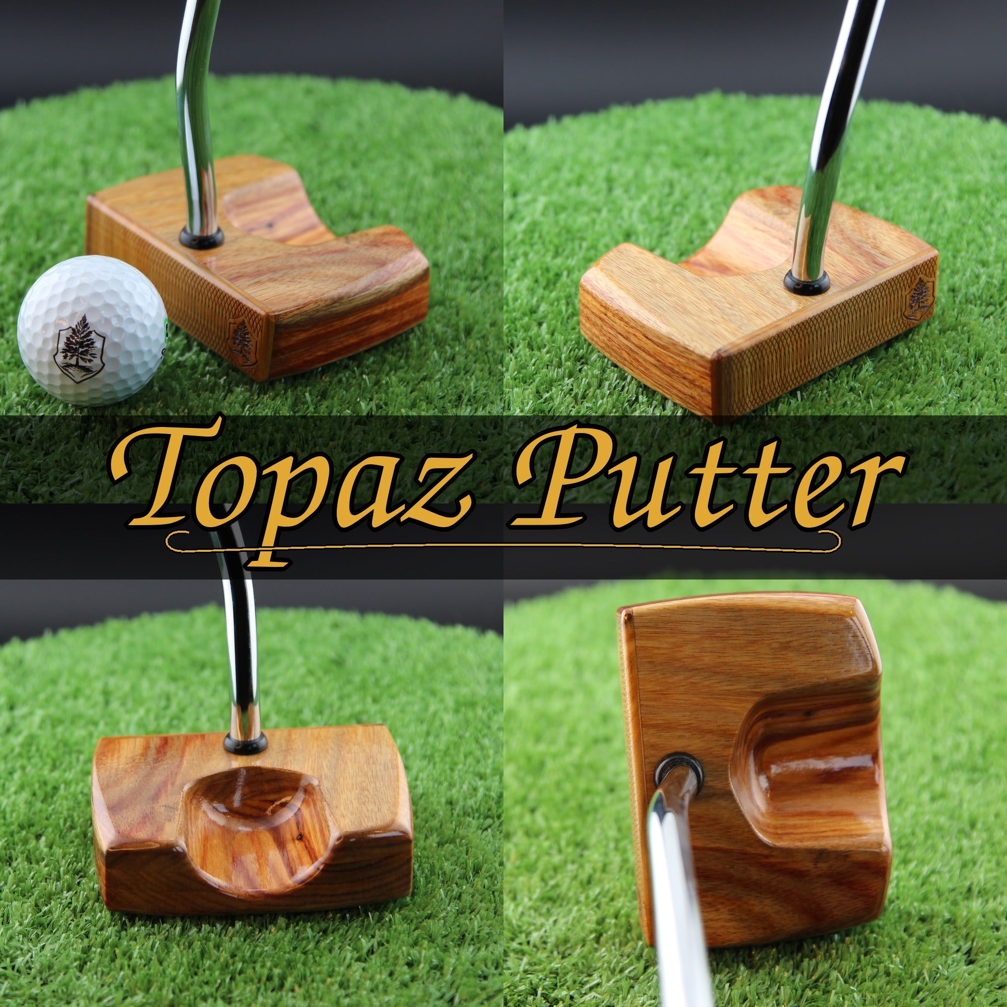 Topaz style Canarywood zero torque center shaft Woodrich Regal Putter