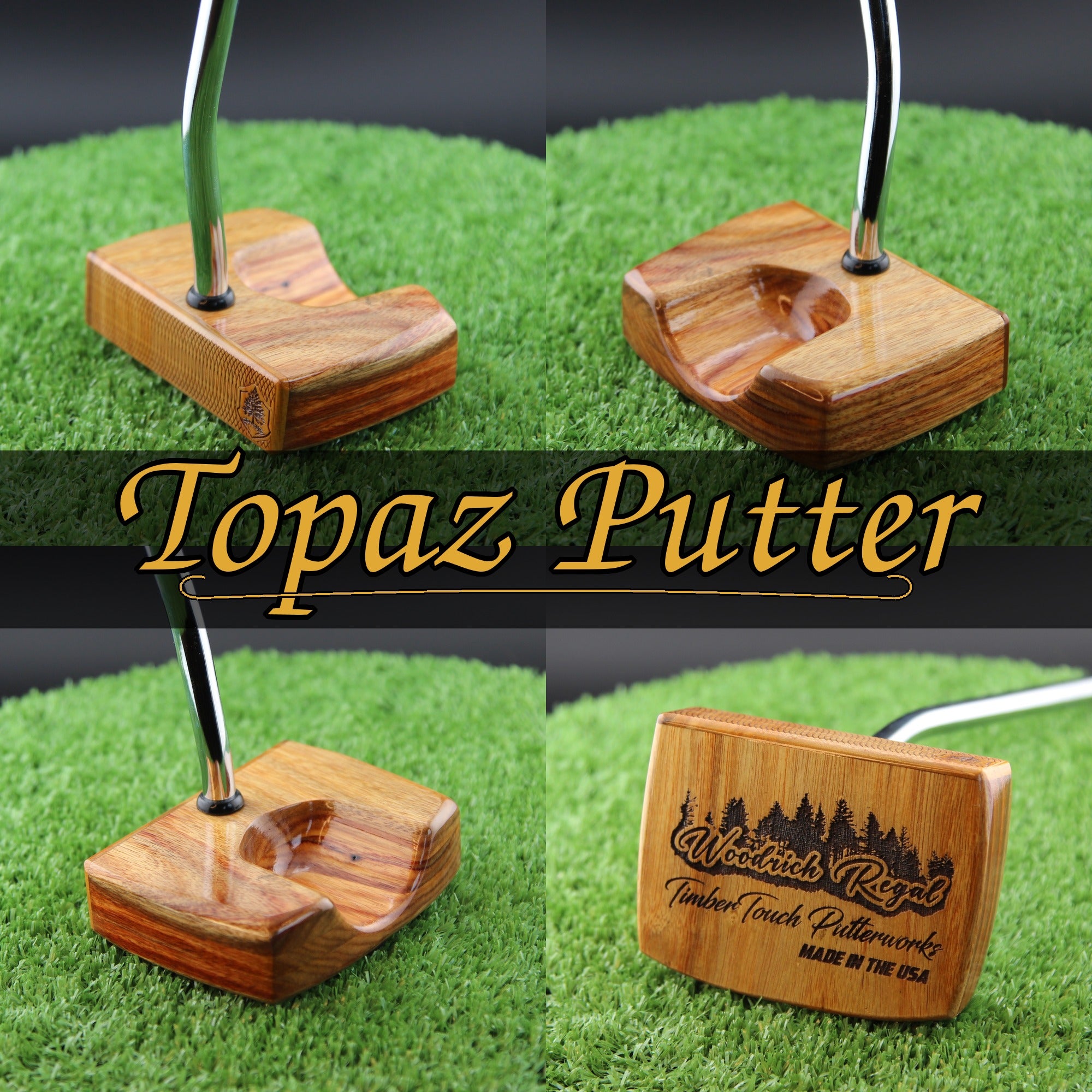 Topaz style Canarywood zero torque center shaft Woodrich Regal Putter
