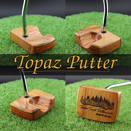 Topaz style Canarywood zero torque center shaft Woodrich Regal Putter