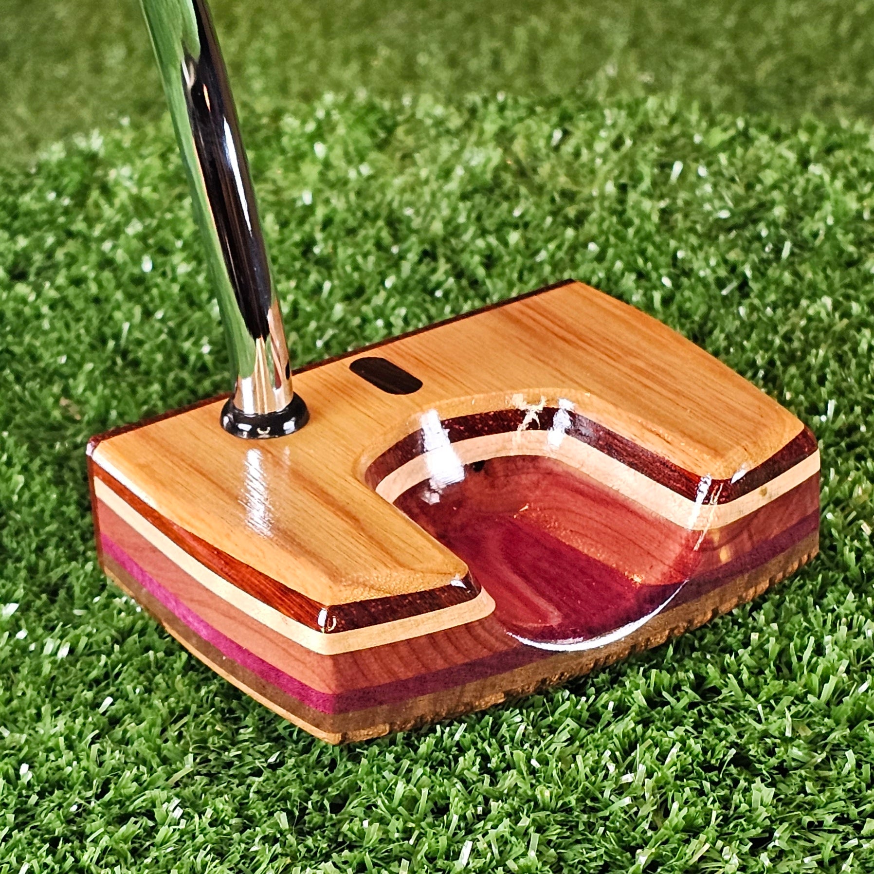 TimberTouch Woodrich Regal wood putter with Canarywood