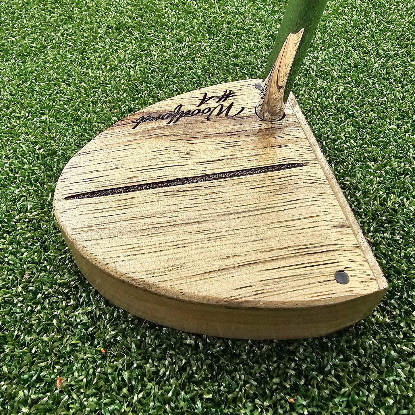 Hard Oak body putter with Black Limba top and face plate